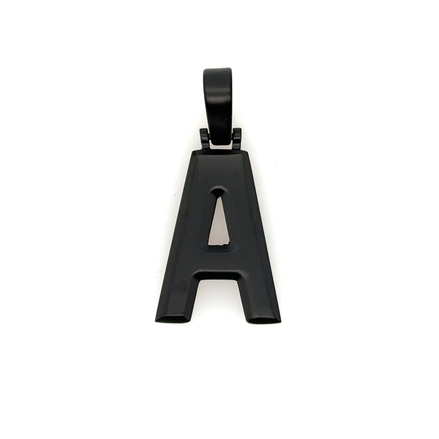 Varsity Initial Pendant (Matte Black)