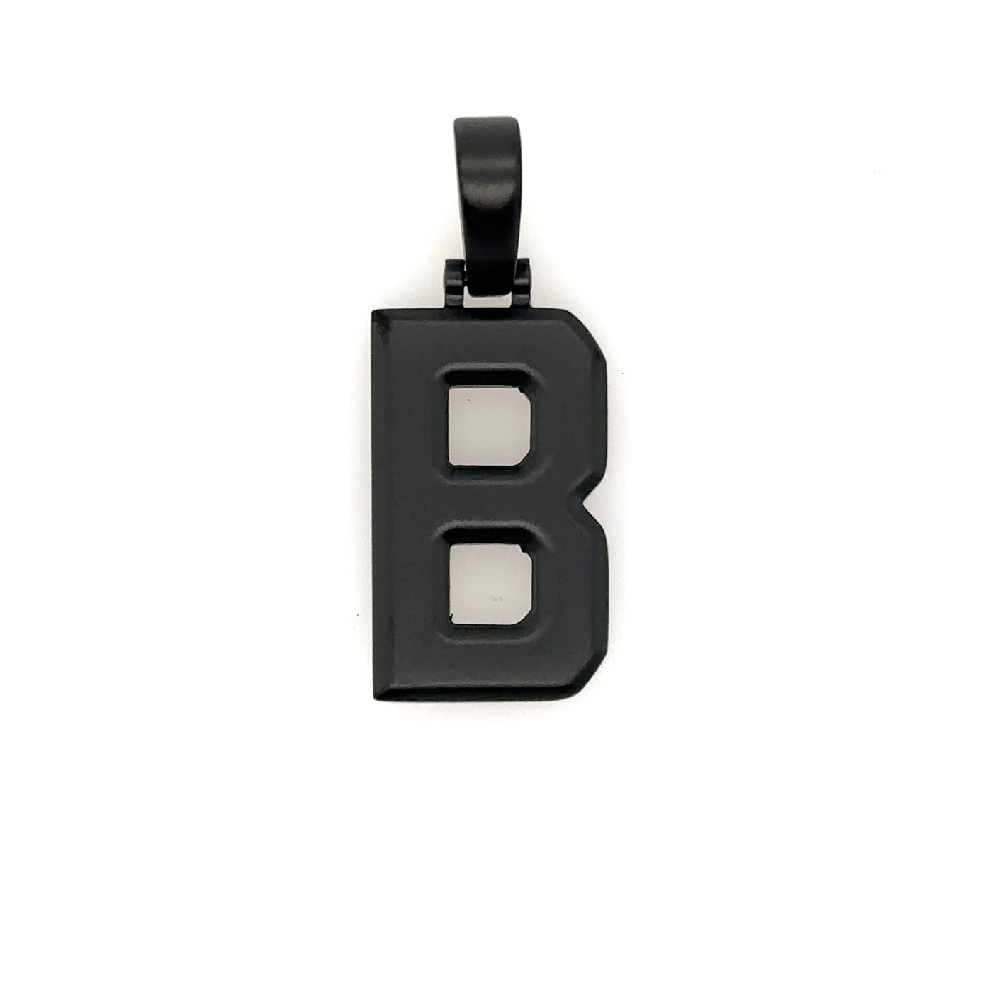 Varsity Initial Pendant (Matte Black)