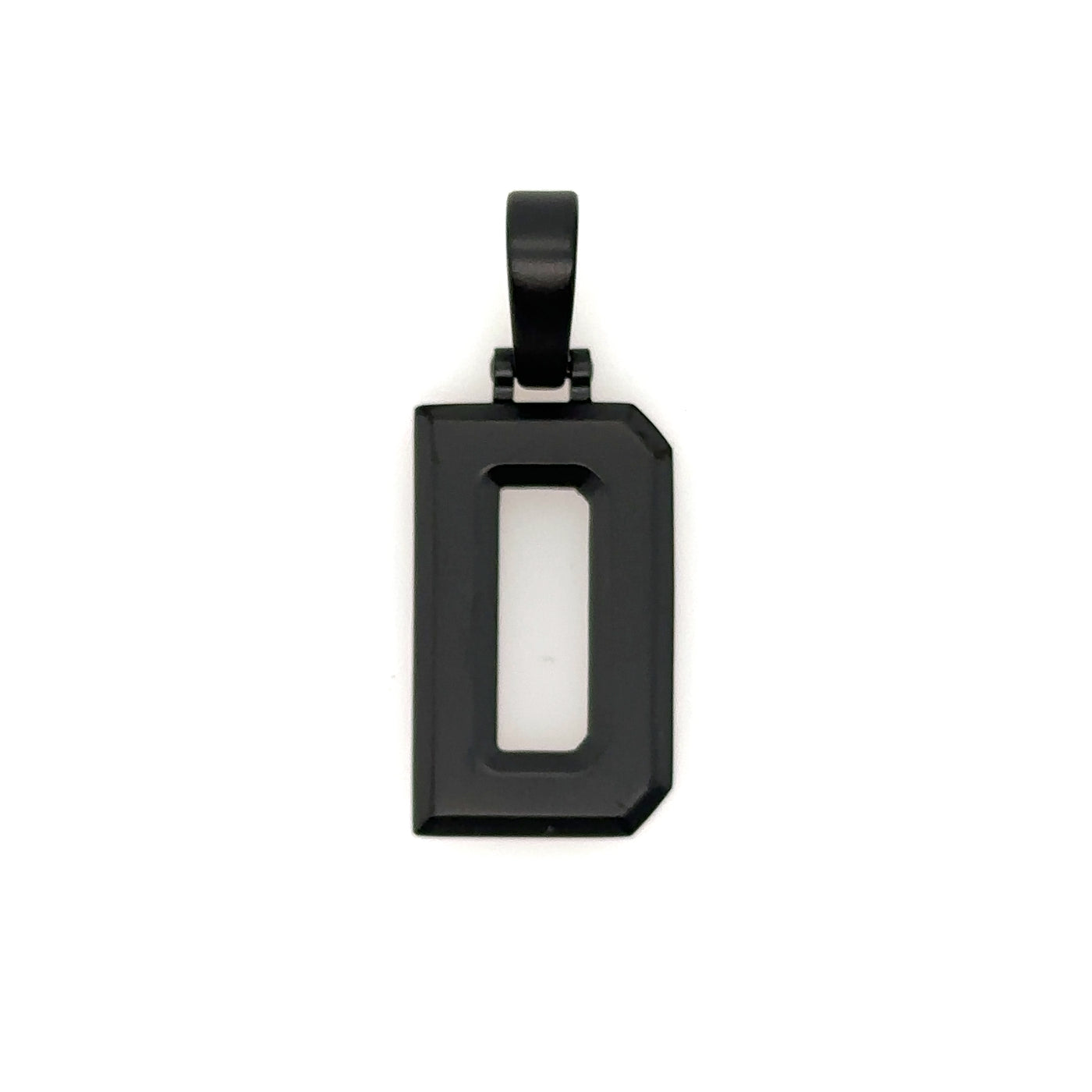 Varsity Initial Pendant (Matte Black)