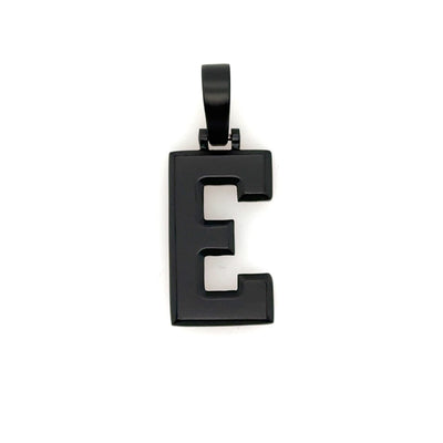 Varsity Initial Pendant (Matte Black)