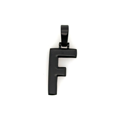 Varsity Initial Pendant (Matte Black)