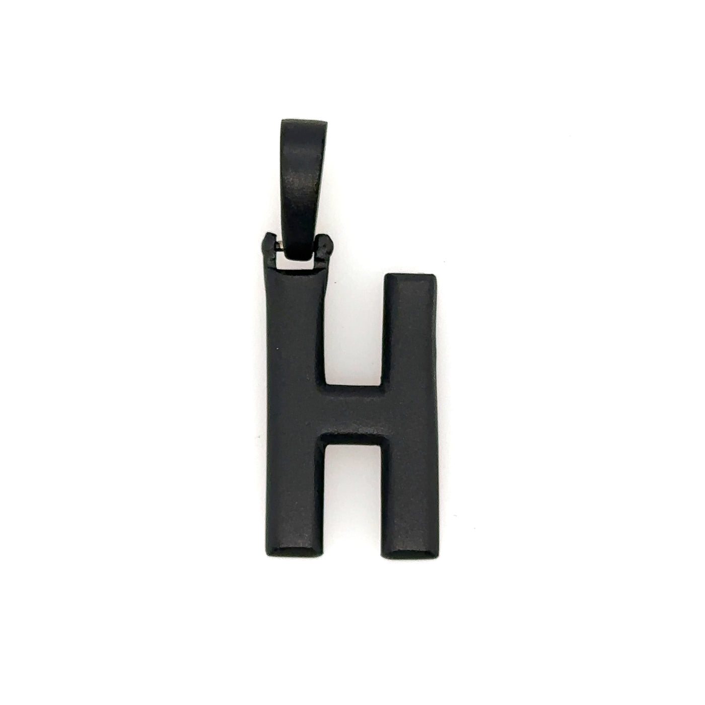 Varsity Initial Pendant (Matte Black)