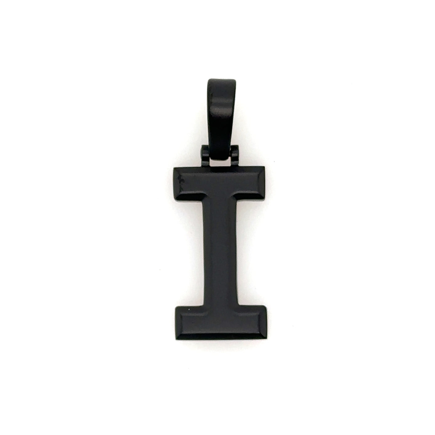 Varsity Initial Pendant (Matte Black)