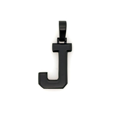 Varsity Initial Pendant (Matte Black)