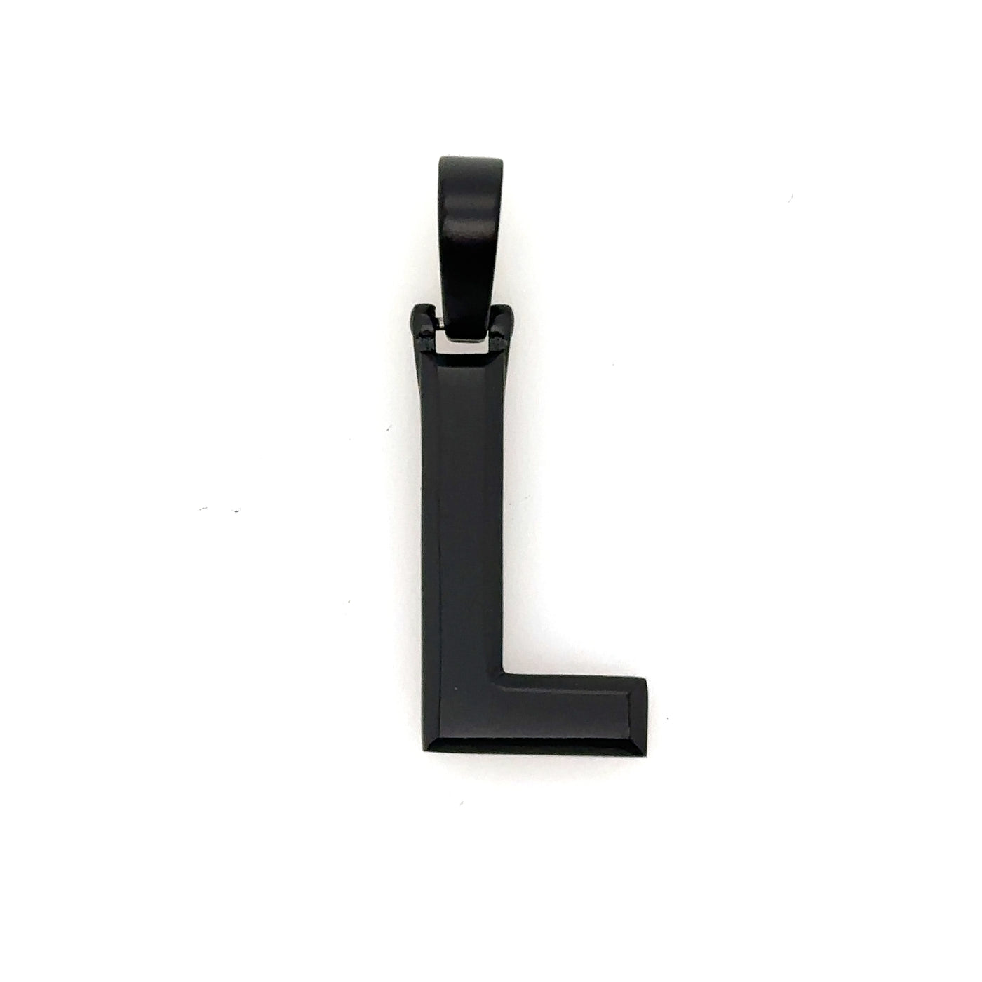 Varsity Initial Pendant (Matte Black)