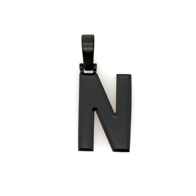 Varsity Initial Pendant (Matte Black)