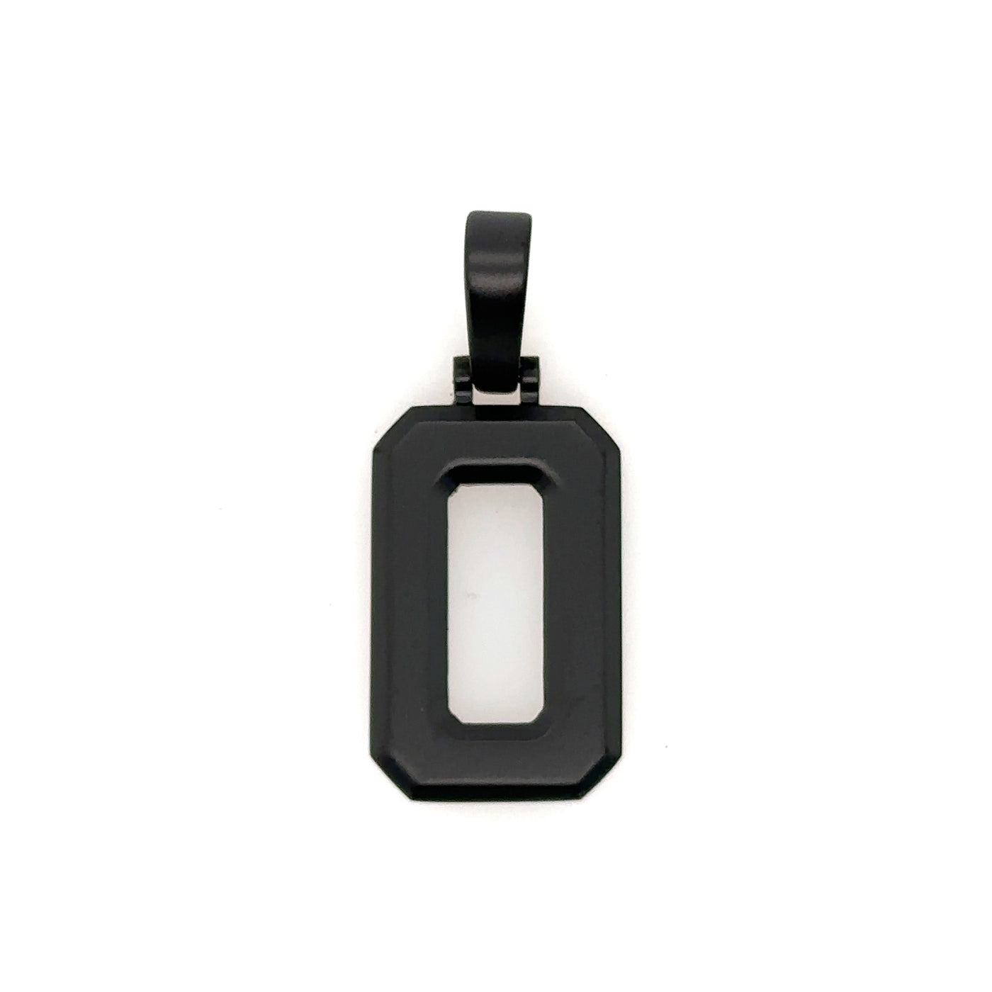 Varsity Initial Pendant (Matte Black)