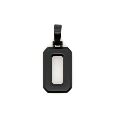 Varsity Initial Pendant (Matte Black)