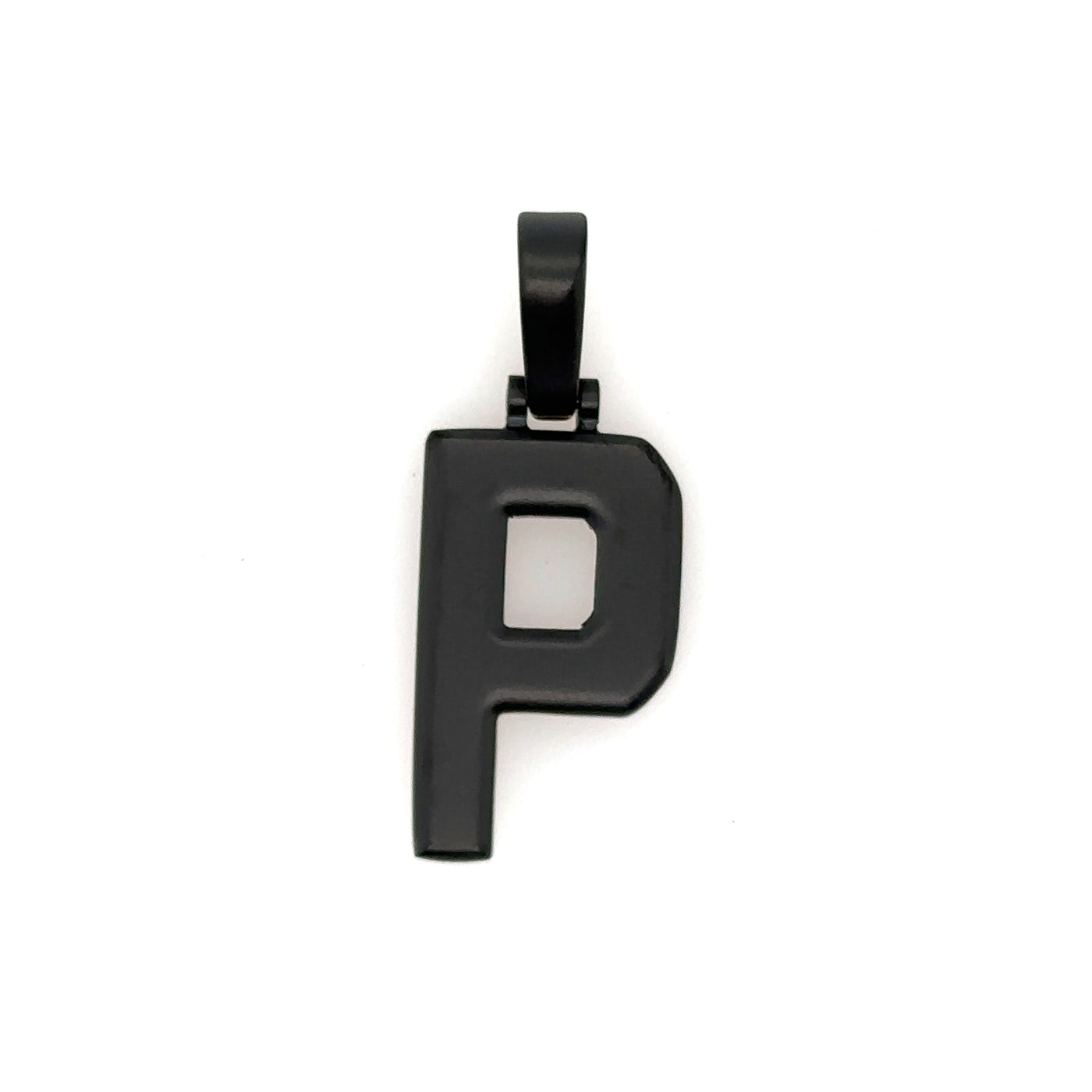 Varsity Initial Pendant (Matte Black)