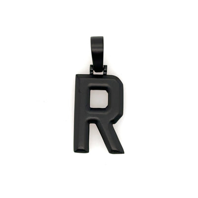 Varsity Initial Pendant (Matte Black)