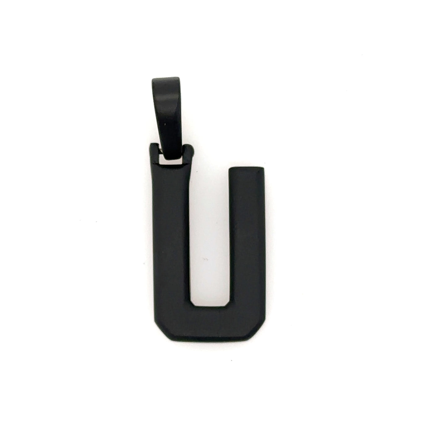 Varsity Initial Pendant (Matte Black)