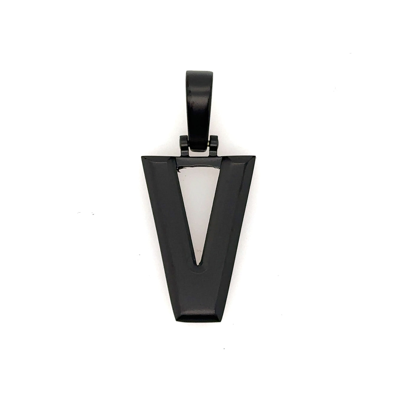 Varsity Initial Pendant (Matte Black)