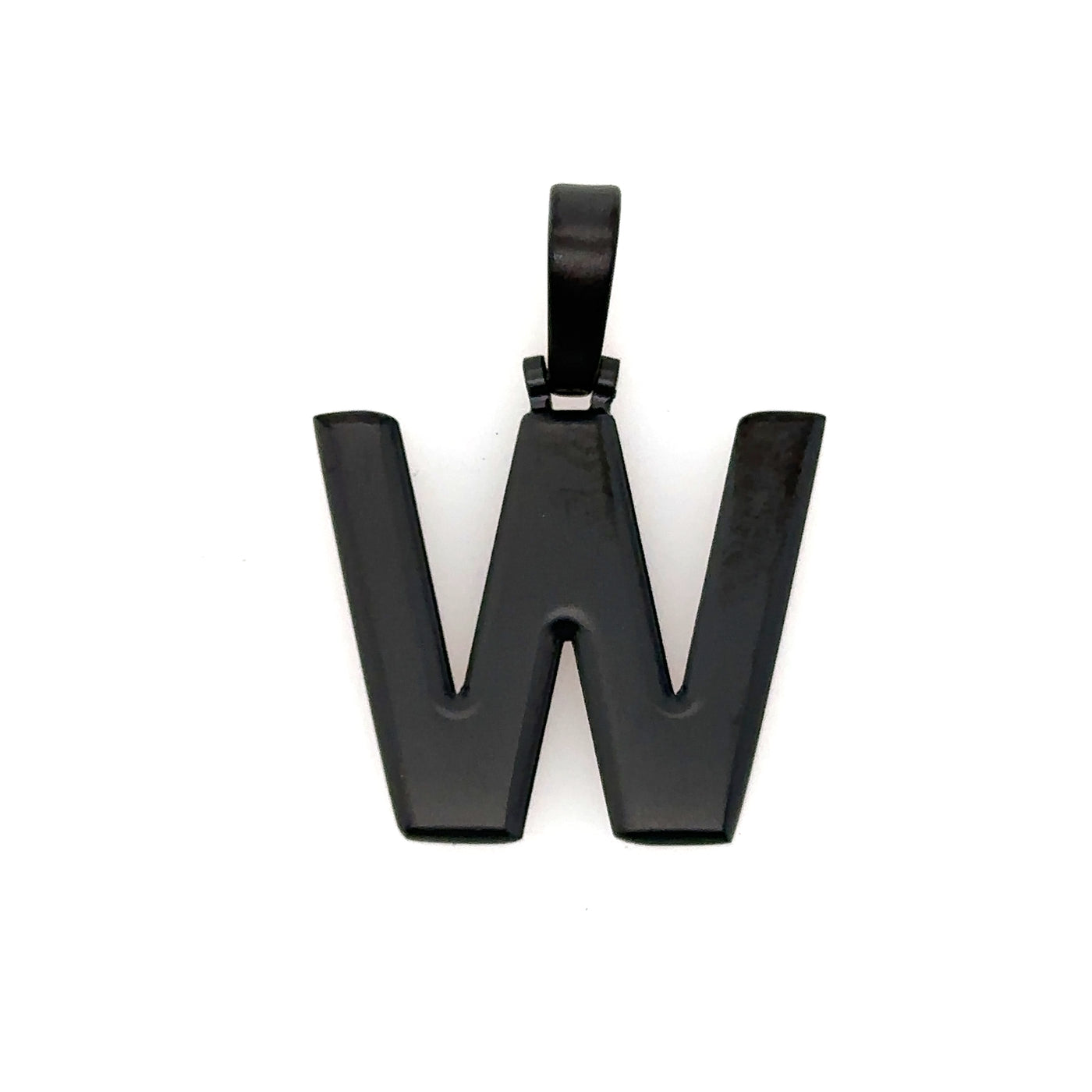 Varsity Initial Pendant (Matte Black)