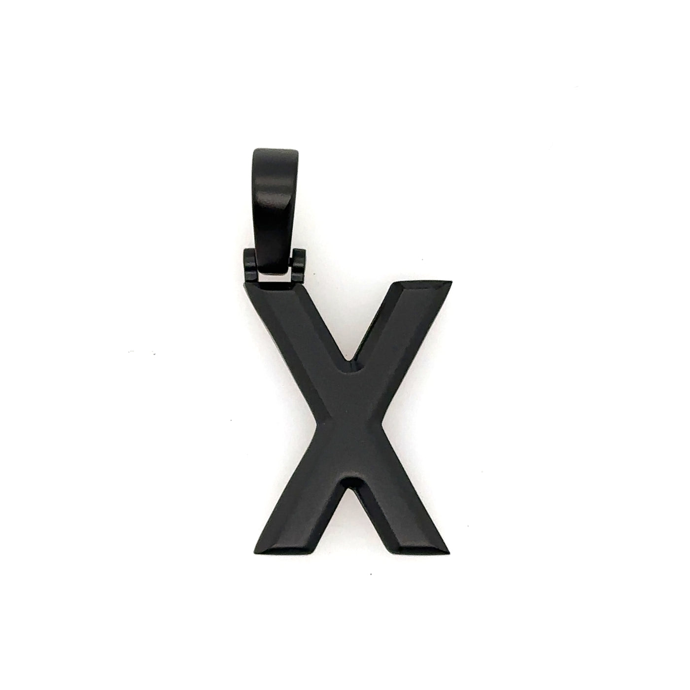 Varsity Initial Pendant (Matte Black)