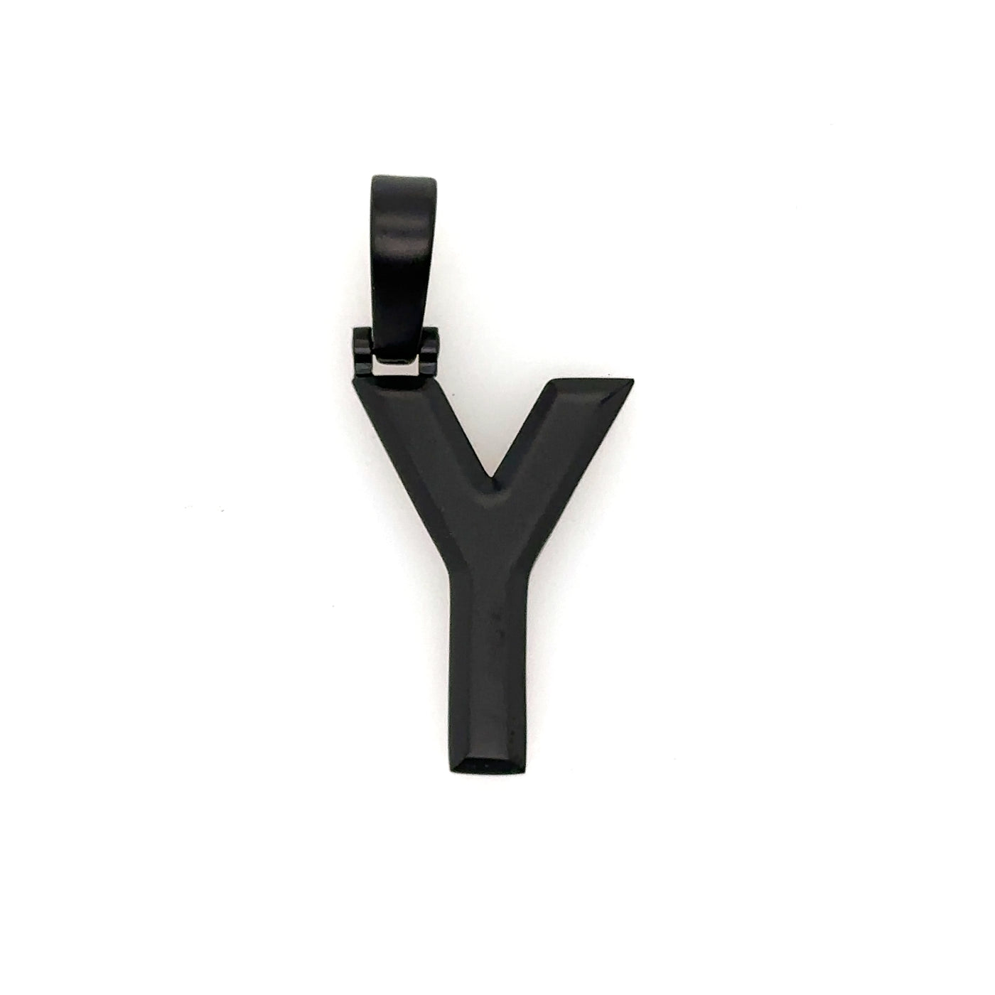 Varsity Initial Pendant (Matte Black)