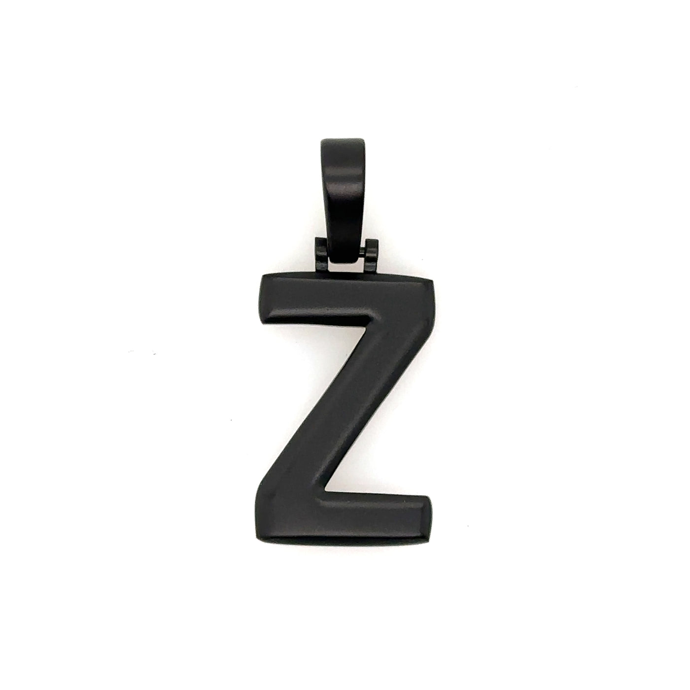 Varsity Initial Pendant (Matte Black)