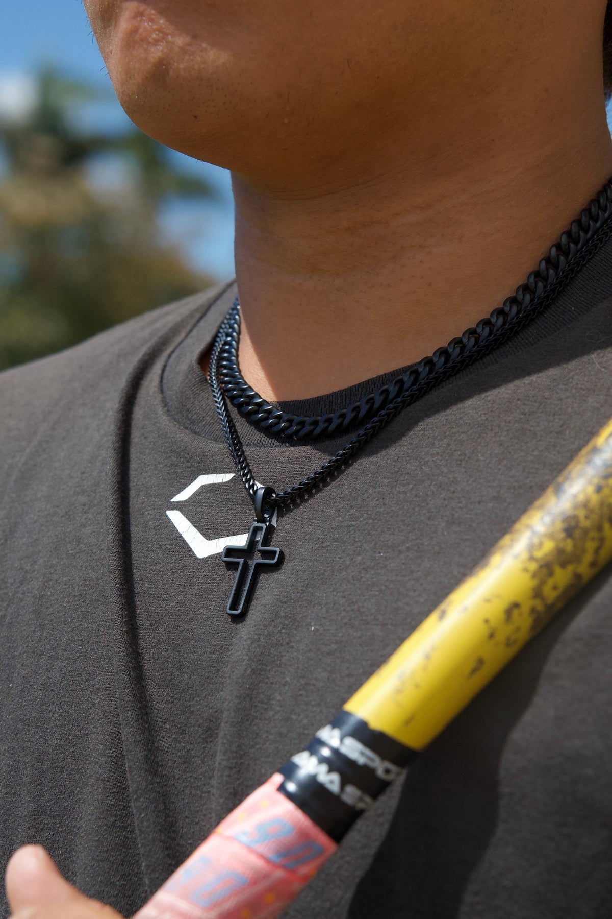 Outline Cross (Matte Black)
