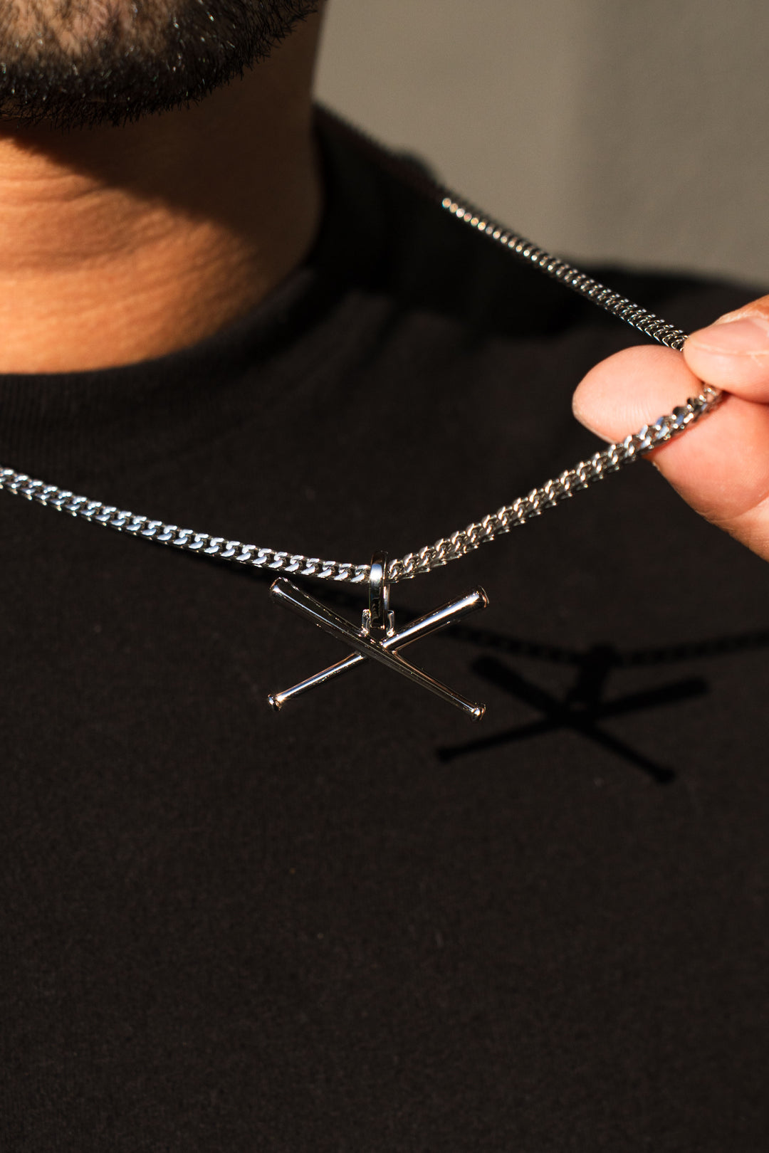 Crossed Bats Pendant