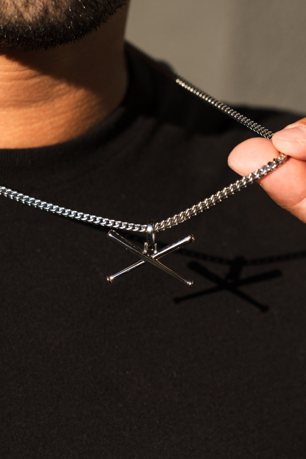 Crossed Bats Pendant