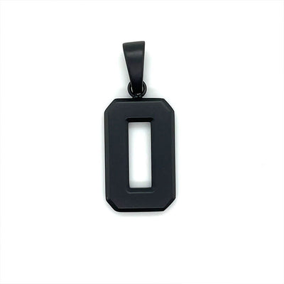 Signature Jersey Number Pendant in Matte Black