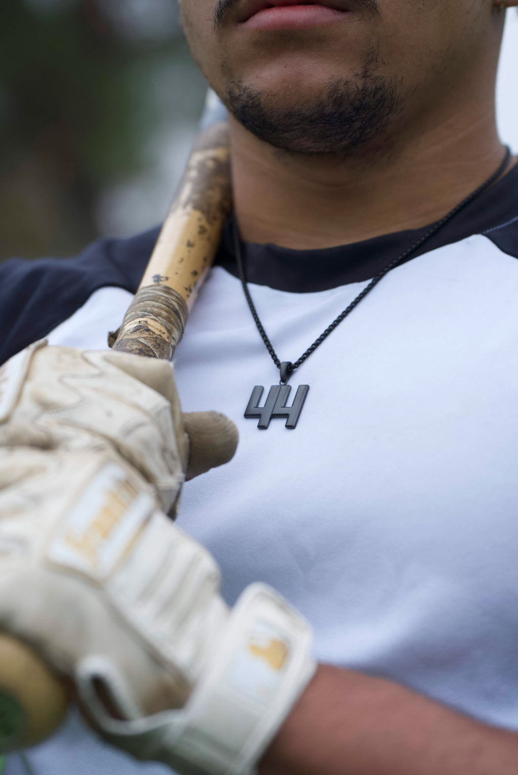 Signature Jersey Number Pendant in Matte Black