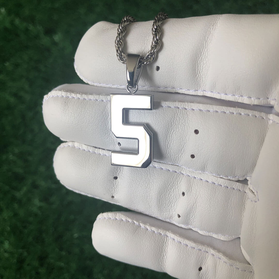 Signature Jersey Number Pendant in Silver