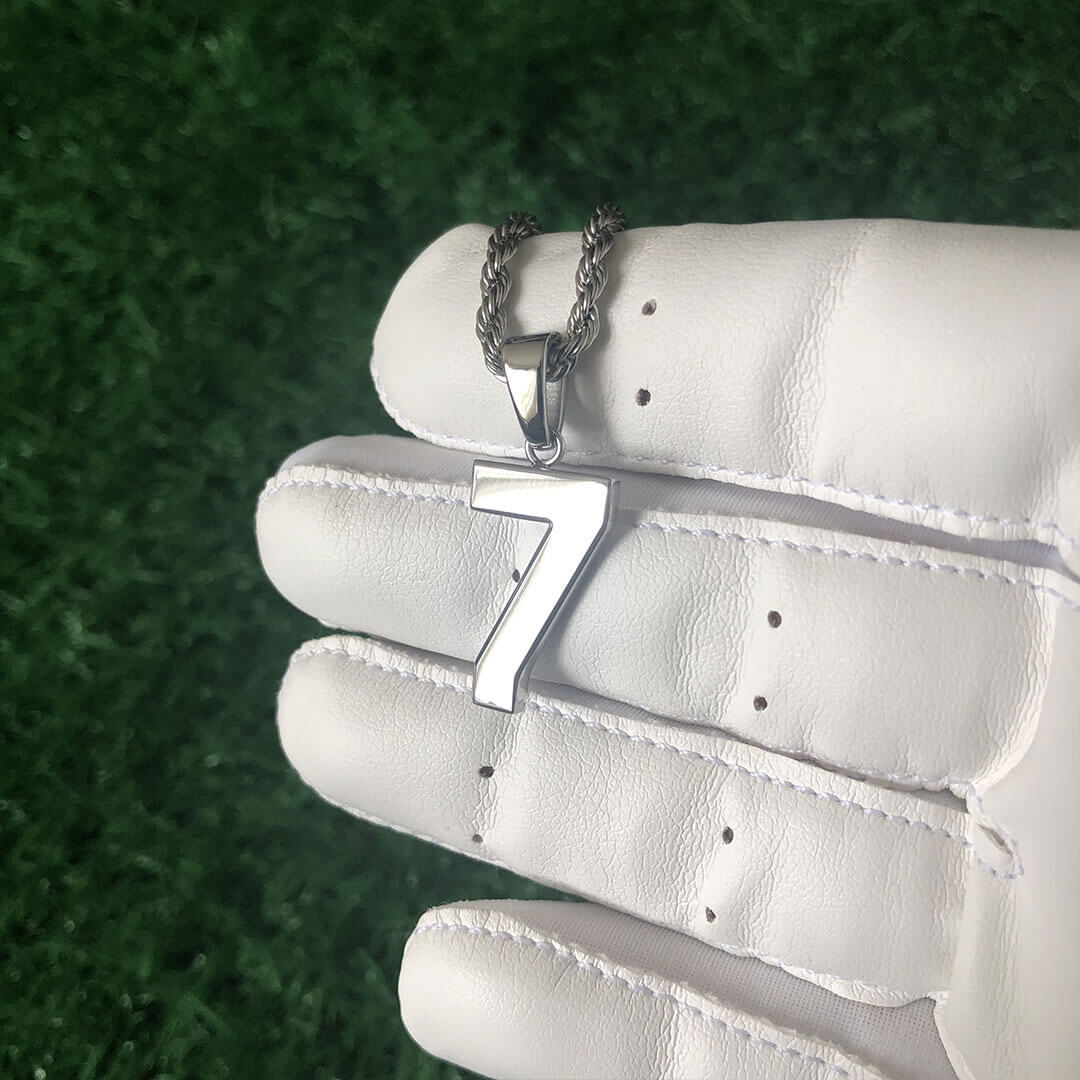 Signature Jersey Number Pendant in Silver
