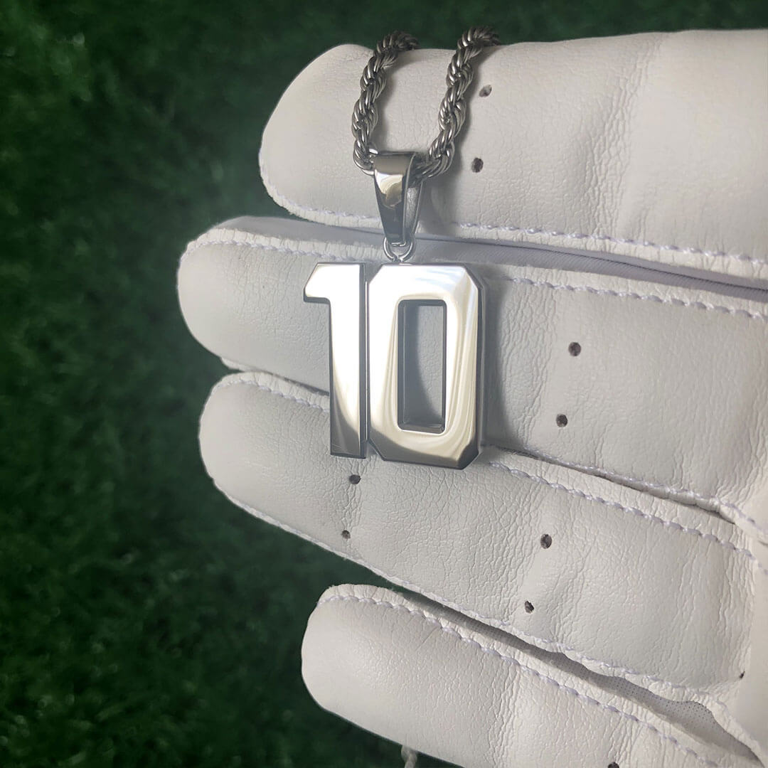 Signature Jersey Number Pendant in Silver