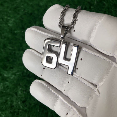 Signature Jersey Number Pendant in Silver