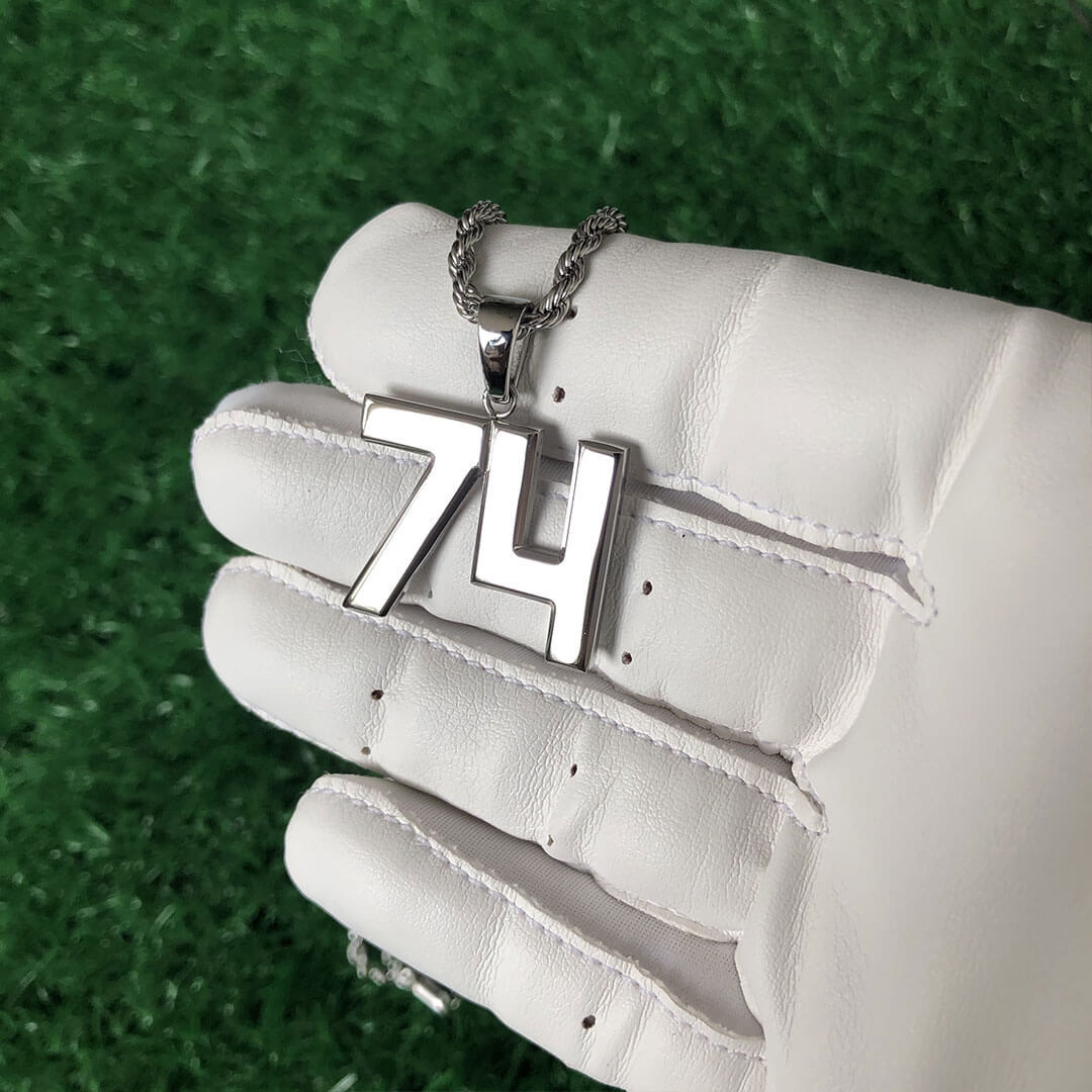 Signature Jersey Number Pendant in Silver