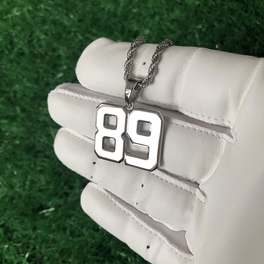 Signature Jersey Number Pendant in Silver