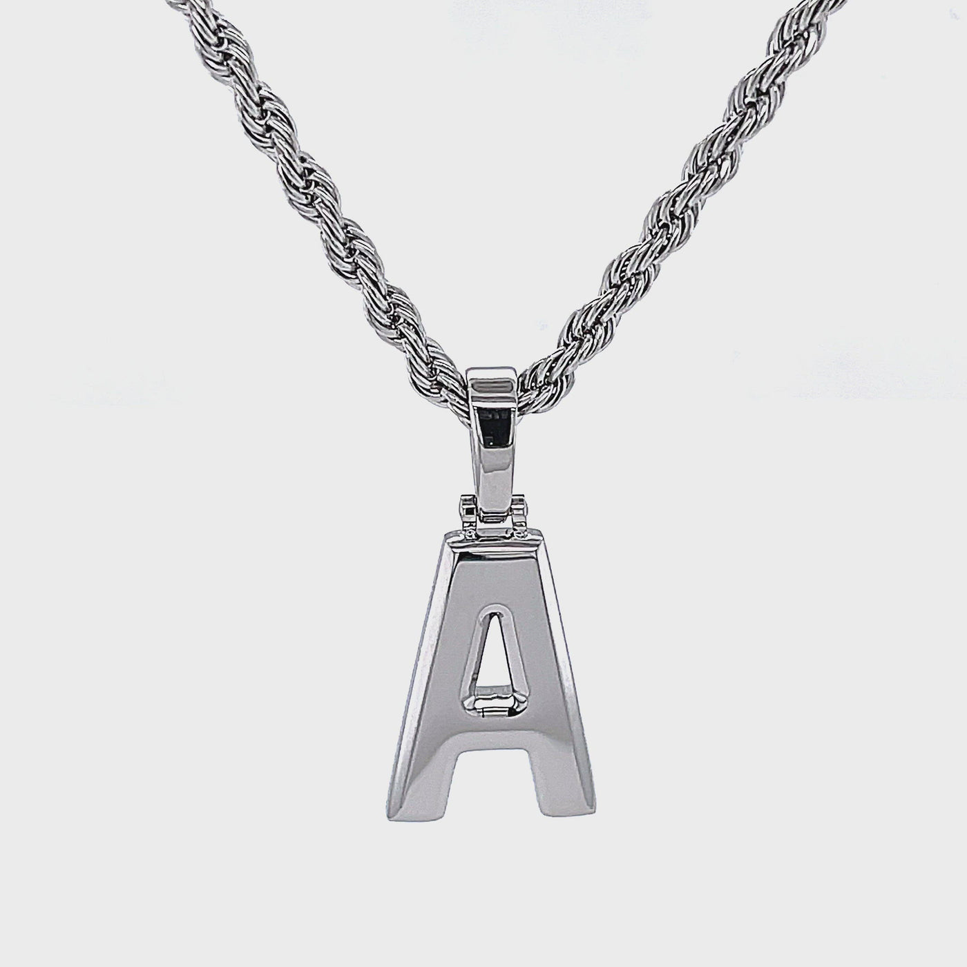 Varsity Initial Pendant (Silver)